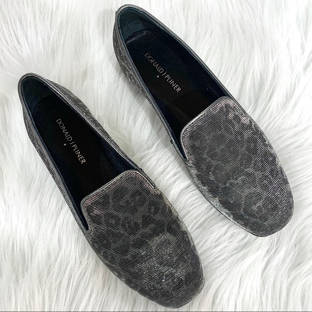 SOLD-Donald J. Pliner Metallic Leopard Loafers - Picture 4 of 8